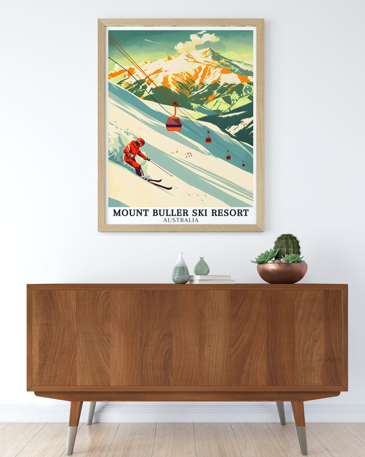 Mt Buller Travel Print - Mt Buller Wall Art - Victorian Alps Travel Poster - Mt Buller Wall Print