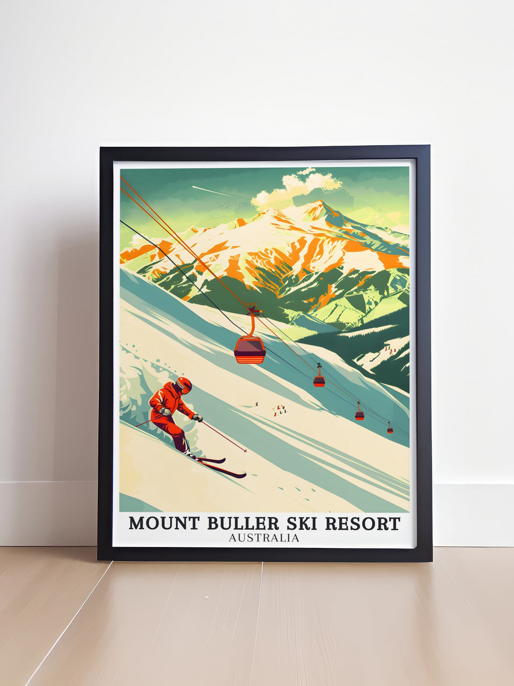 Mt Buller Travel Print - Mt Buller Wall Art - Victorian Alps Travel Poster - Mt Buller Wall Print