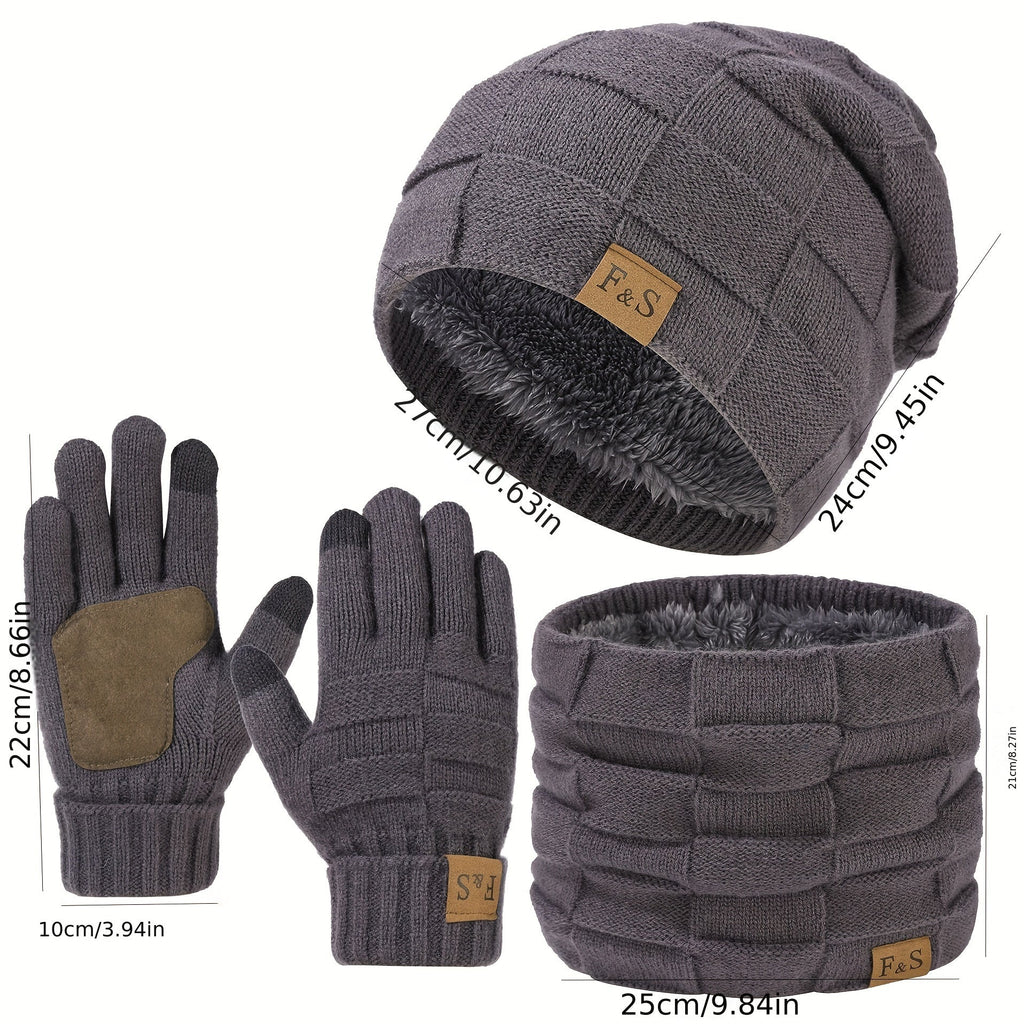 Superhero Winter Knit Set for Men (3pcs)