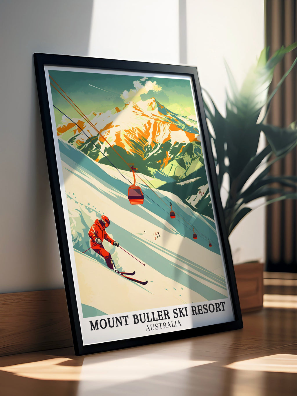 Mt Buller Travel Print - Mt Buller Wall Art - Victorian Alps Travel Poster - Mt Buller Wall Print