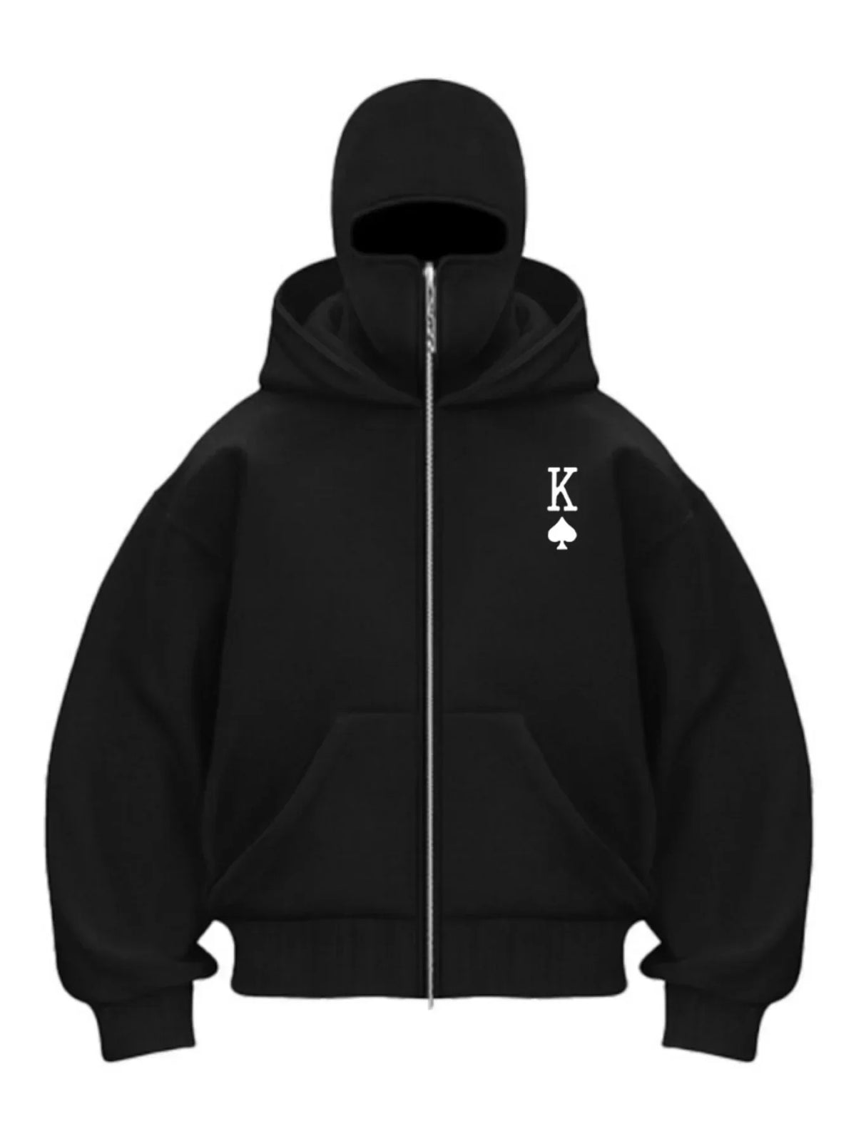 Y2K Double Hooded Balaclava Zip Hoodie