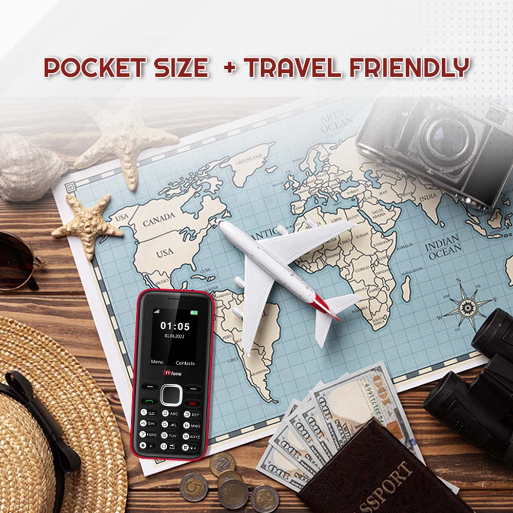 TTfone TT150 Black Dual SIM with Mains Charger, EE Pay As You Go