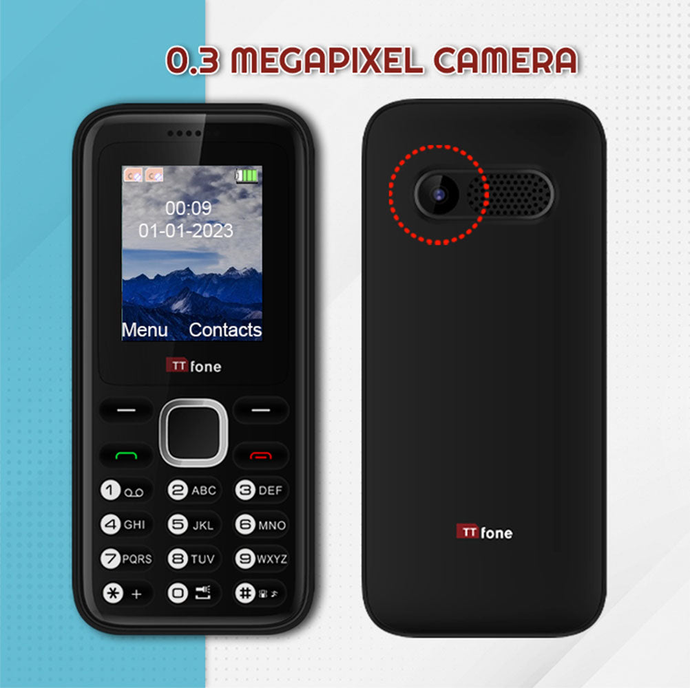 TTfone TT150 Red Dual SIM Mobile with USB Cable