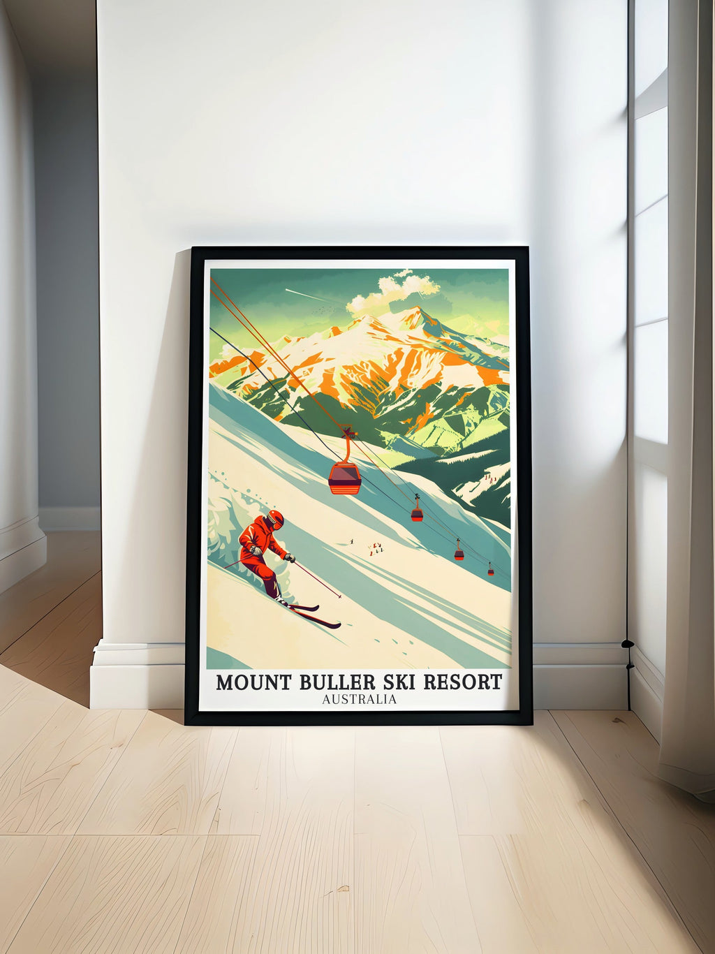 Mt Buller Travel Print - Mt Buller Wall Art - Victorian Alps Travel Poster - Mt Buller Wall Print