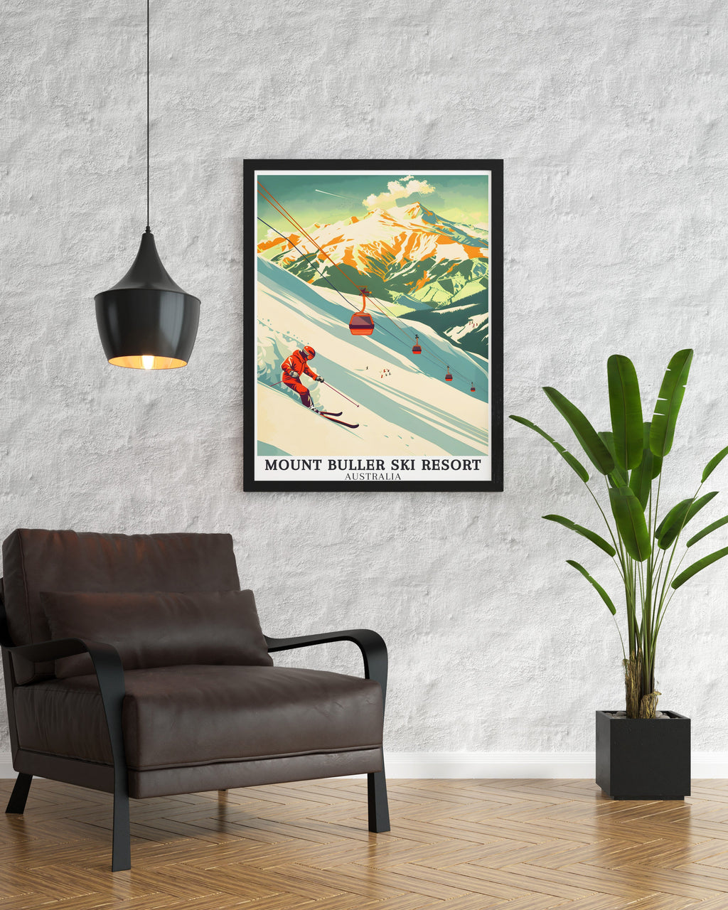 Mt Buller Travel Print - Mt Buller Wall Art - Victorian Alps Travel Poster - Mt Buller Wall Print