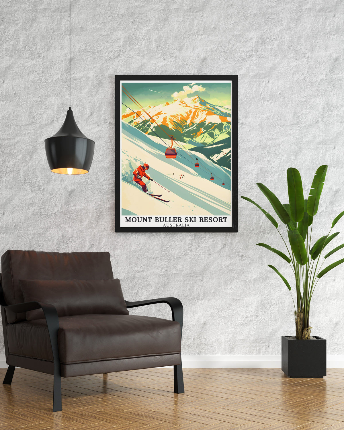 Mt Buller Travel Print - Mt Buller Wall Art - Victorian Alps Travel Poster - Mt Buller Wall Print