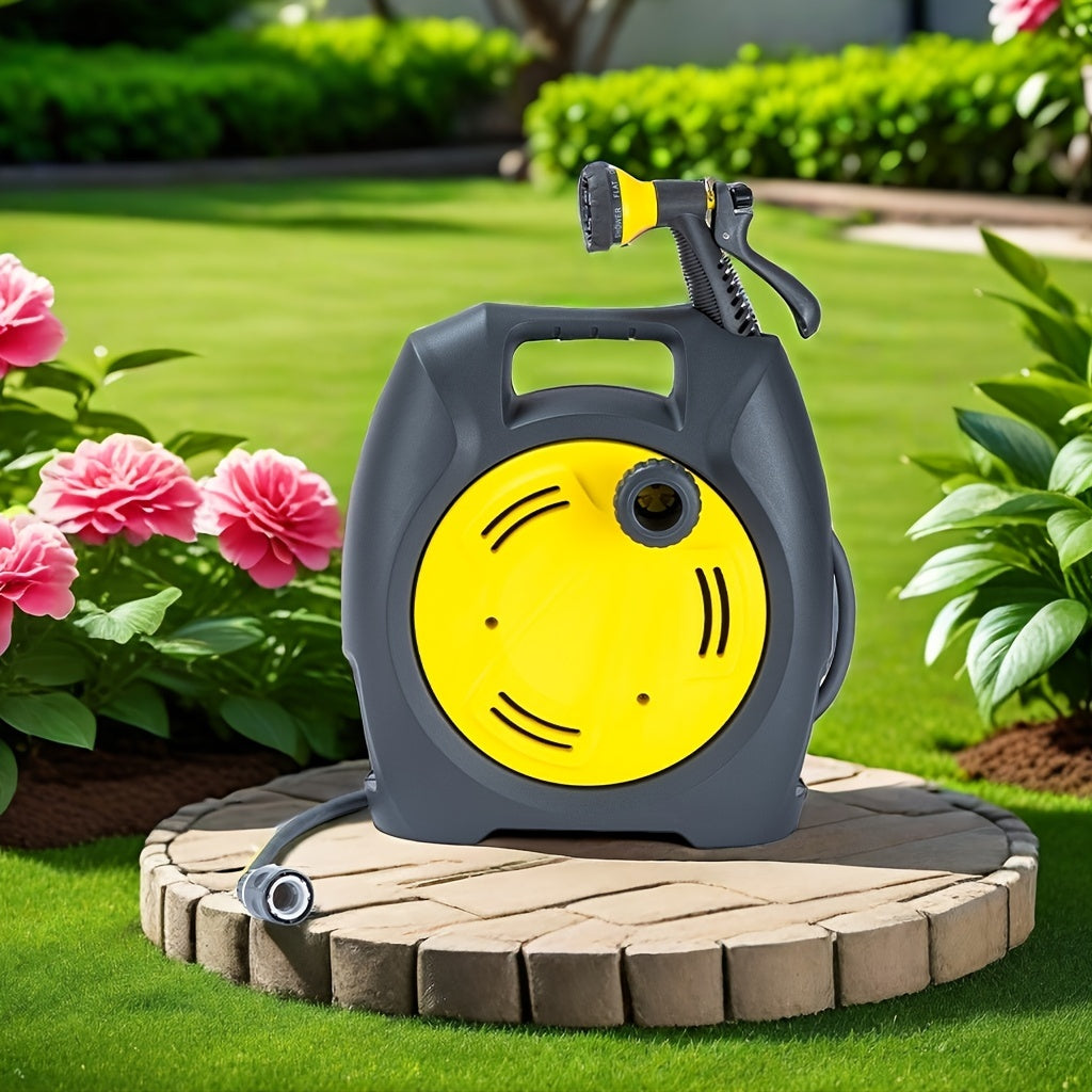 Garden Hose Reel Trolley with Hose