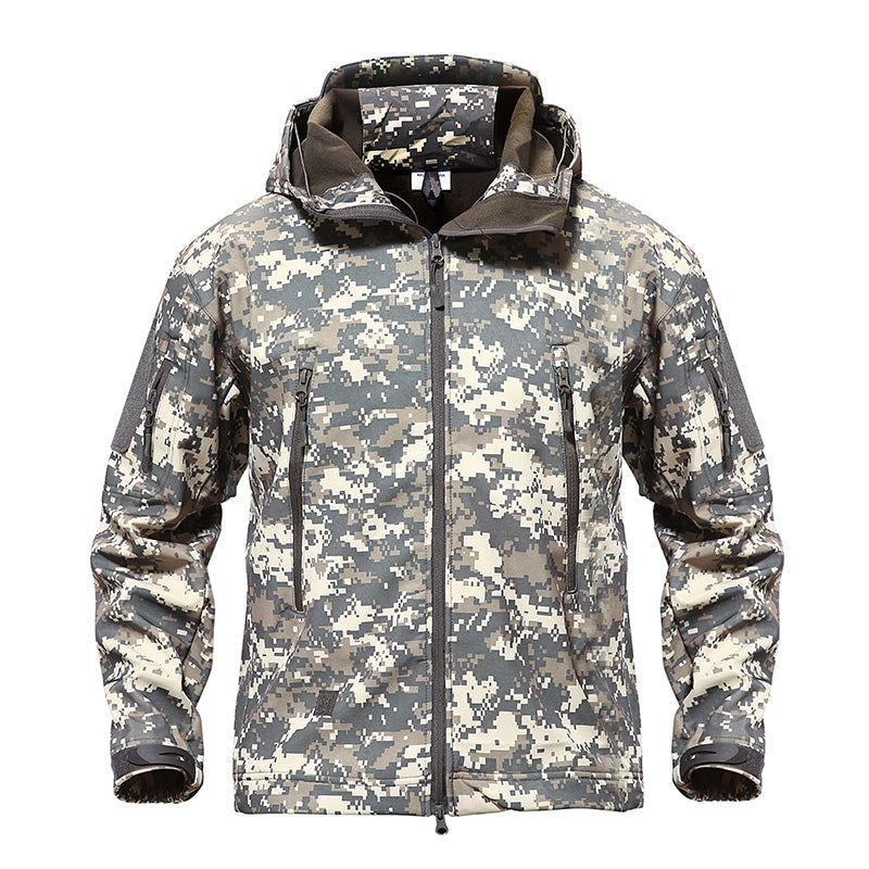 Army Camouflage Airsoft Jacket Men Military Tactical Jacket Winter Waterproof Softshell Jacket Windbreaker Hunt Clothes